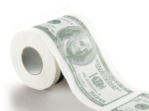 Rolo de Dólar - Papel Higiênico divertido